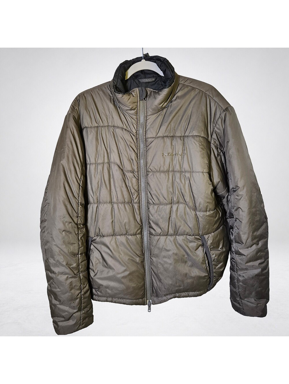 Columbia Titanium Puffer Jacket XL Olive Green Full Zip
